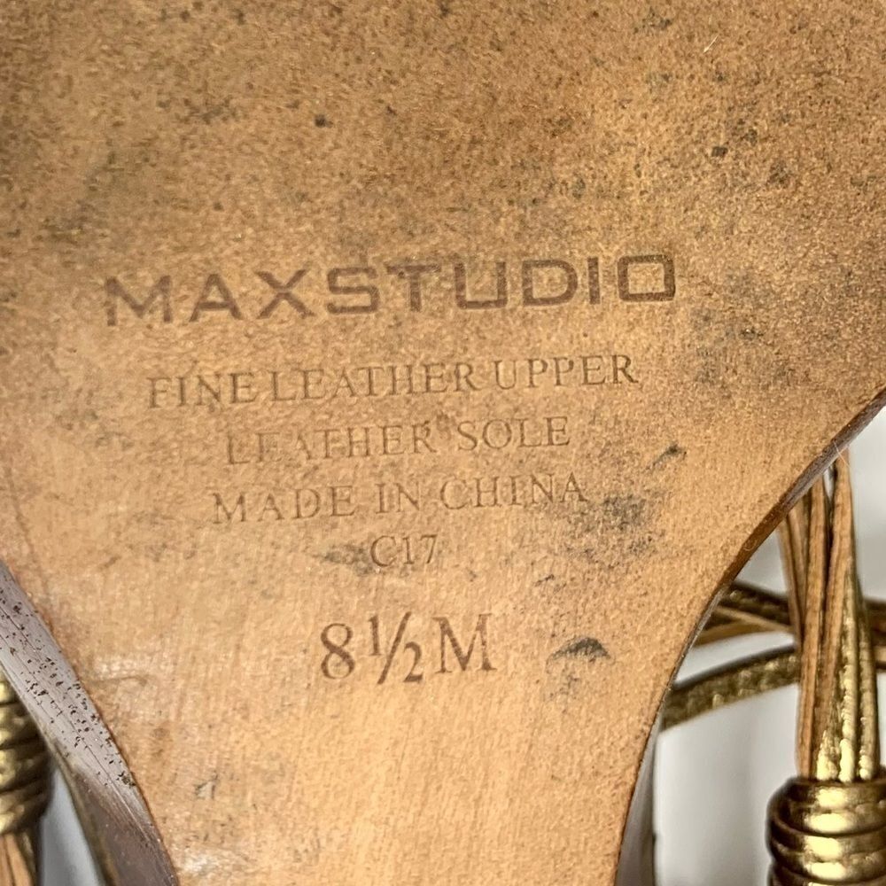Max Studio Bronze Wedge Heels - Picture 7 of 7